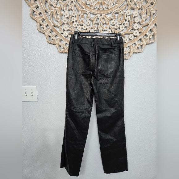 Princess Polly Macey Black Faux Leather Pants - Picture 9 of 12